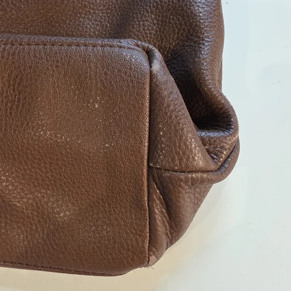 The Sak Collective Brown Leather Hobo Bucket Bag Purse - Picture 5 of 11